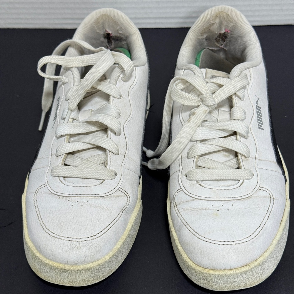 Puma Women's Skye White Black Lace-Up Low Top Sneakers Shoes Size 7 - 380147-04